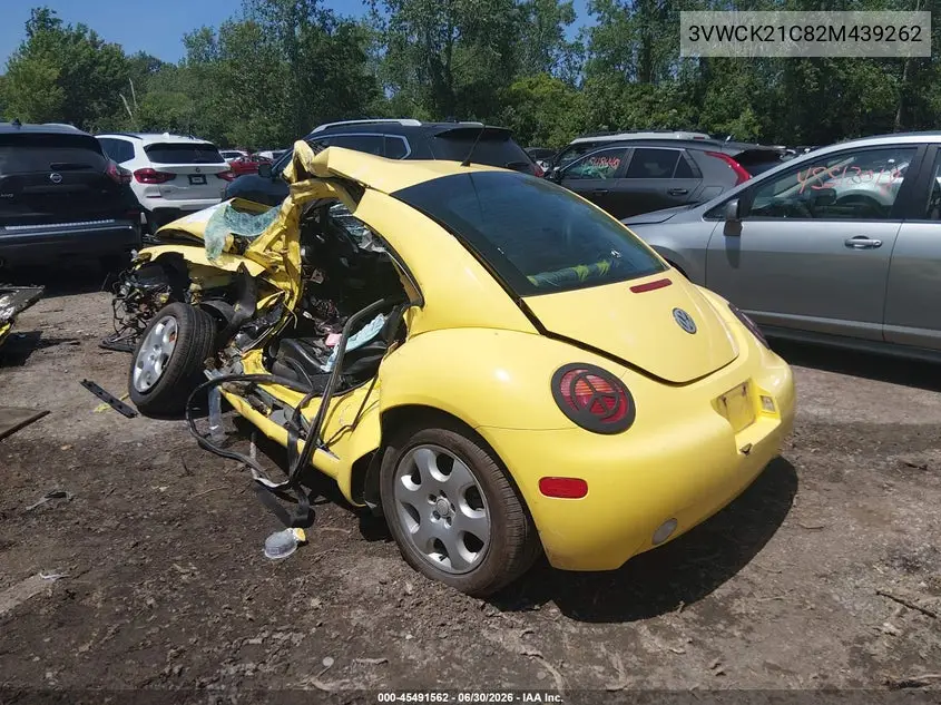 2002 Volkswagen New Beetle Gls VIN: 3VWCK21C82M439262 Lot: 45491562