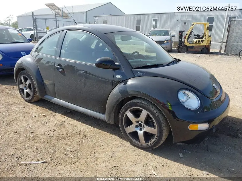 2002 Volkswagen New Beetle Sport VIN: 3VWED21C62M445757 Lot: 45526788
