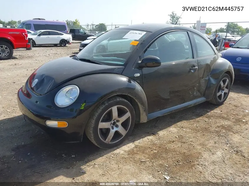2002 Volkswagen New Beetle Sport VIN: 3VWED21C62M445757 Lot: 45526788