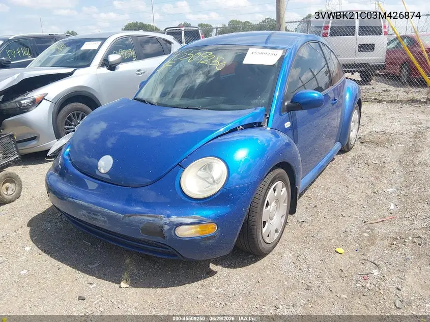 2003 Volkswagen New Beetle Gl VIN: 3VWBK21C03M426874 Lot: 45509250