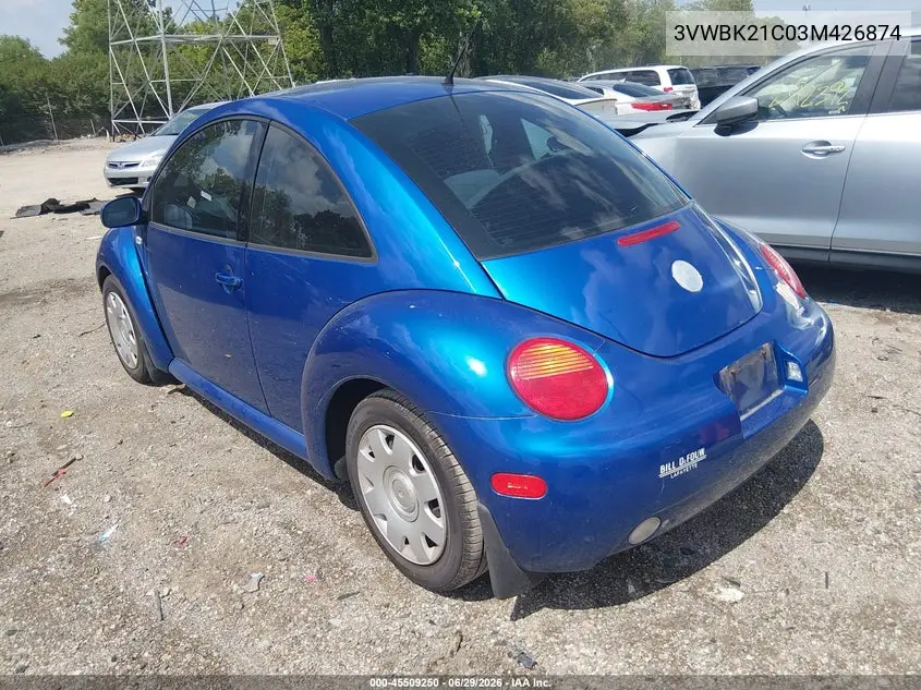 2003 Volkswagen New Beetle Gl VIN: 3VWBK21C03M426874 Lot: 45509250