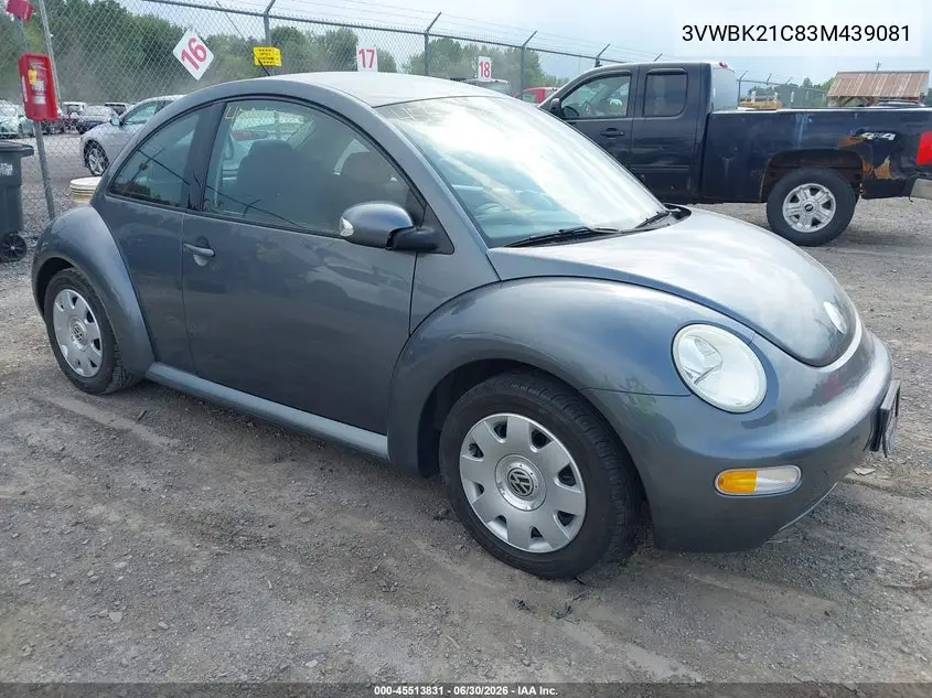 2003 Volkswagen New Beetle Gl VIN: 3VWBK21C83M439081 Lot: 45513831
