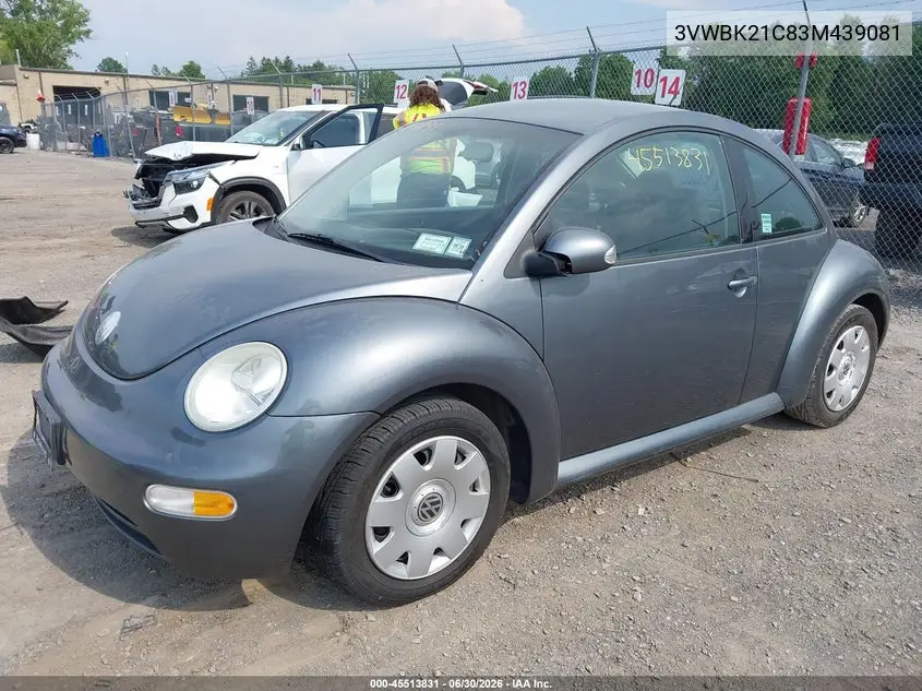 2003 Volkswagen New Beetle Gl VIN: 3VWBK21C83M439081 Lot: 45513831