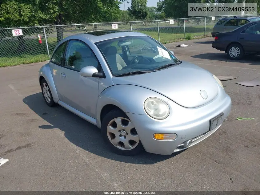 2003 Volkswagen New Beetle Gls 2.0L VIN: 3VWCK21CX3M409553 Lot: 45610126