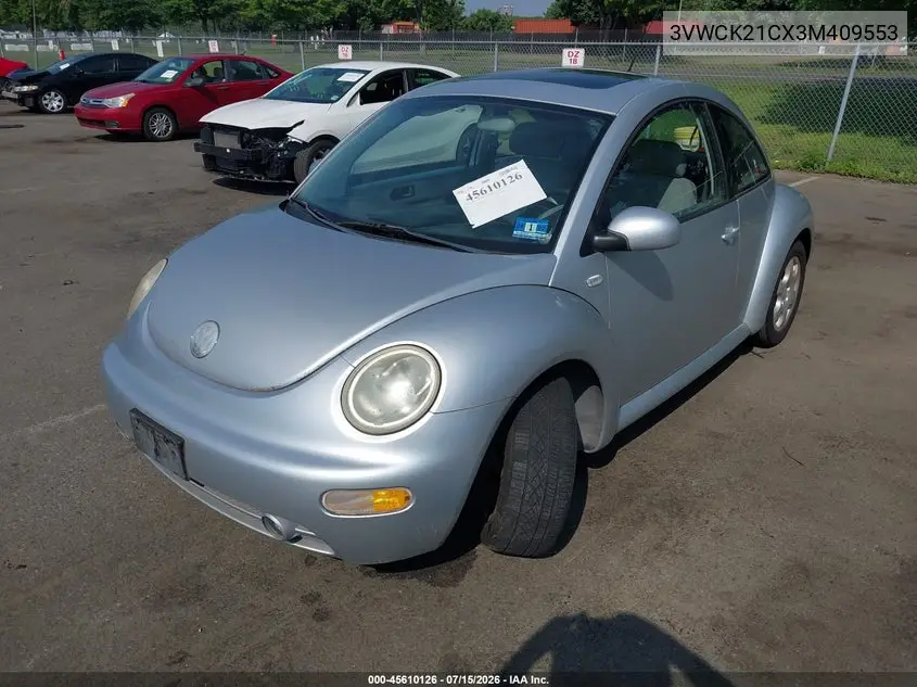 2003 Volkswagen New Beetle Gls 2.0L VIN: 3VWCK21CX3M409553 Lot: 45610126