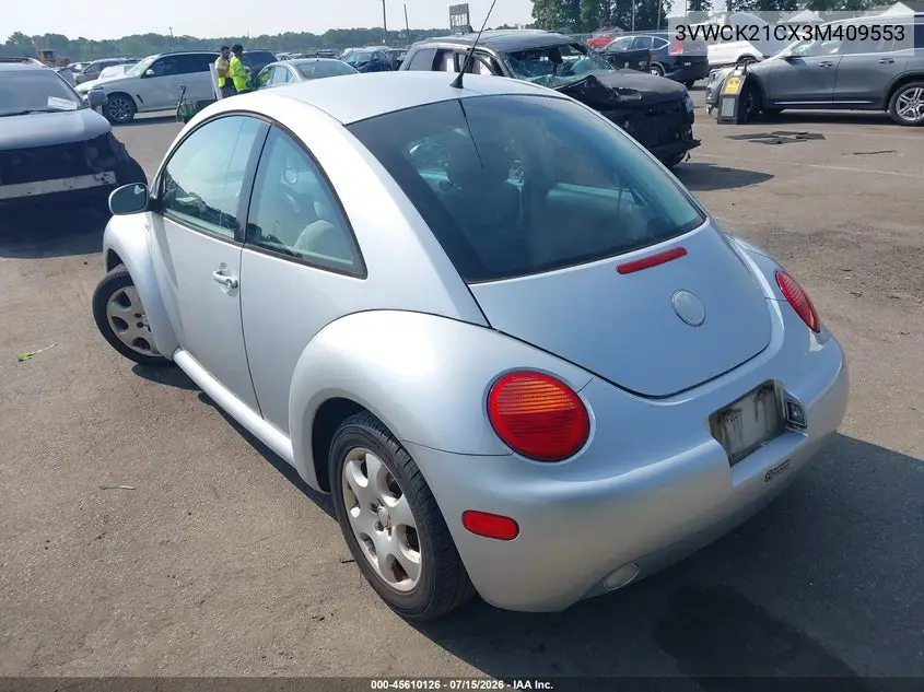 2003 Volkswagen New Beetle Gls 2.0L VIN: 3VWCK21CX3M409553 Lot: 45610126