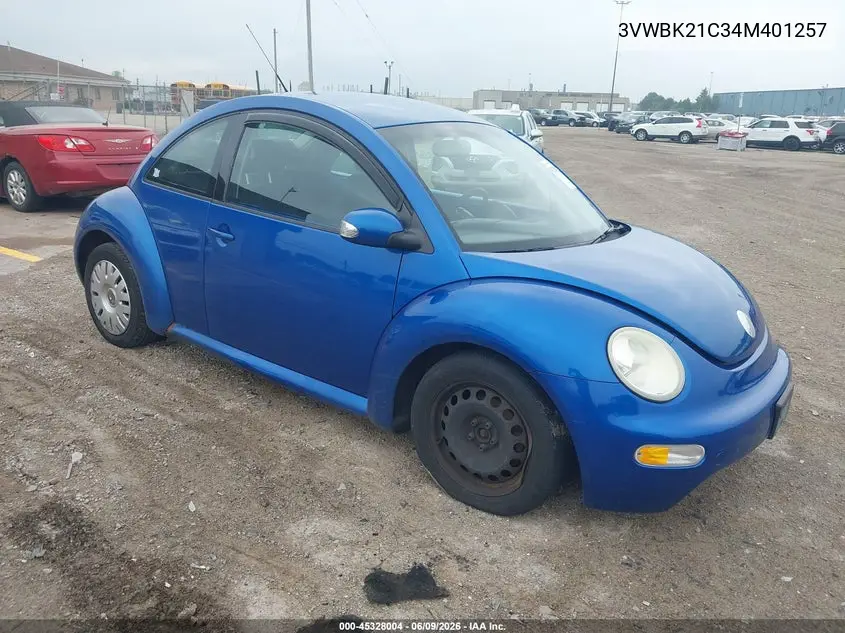2004 Volkswagen New Beetle Gl VIN: 3VWBK21C34M401257 Lot: 45328004