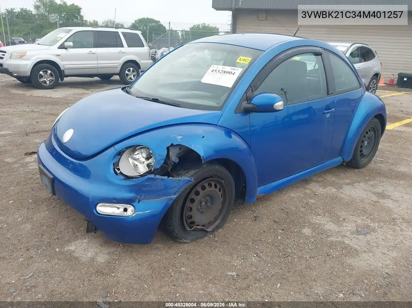 2004 Volkswagen New Beetle Gl VIN: 3VWBK21C34M401257 Lot: 45328004