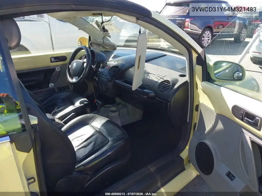 2004 Volkswagen New Beetle Gls 1.8T VIN: 3VWCD31Y64M321483 Lot: 45568213
