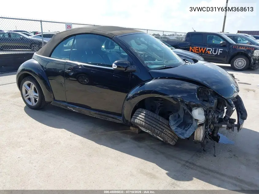 2005 Volkswagen New Beetle Gls 1.8T VIN: 3VWCD31Y65M368613 Lot: 45595833