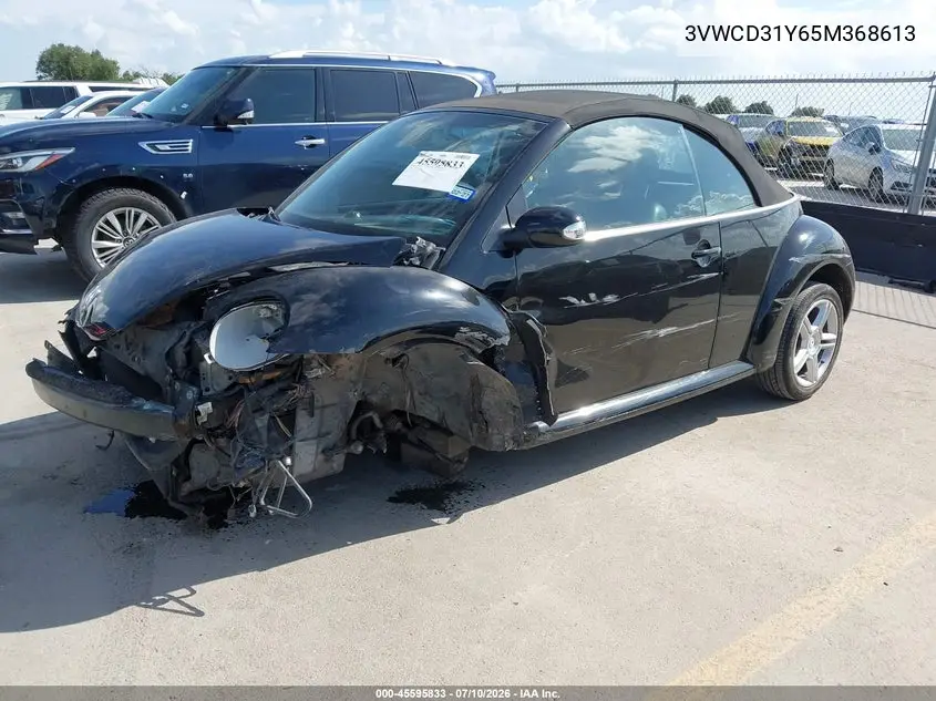 2005 Volkswagen New Beetle Gls 1.8T VIN: 3VWCD31Y65M368613 Lot: 45595833