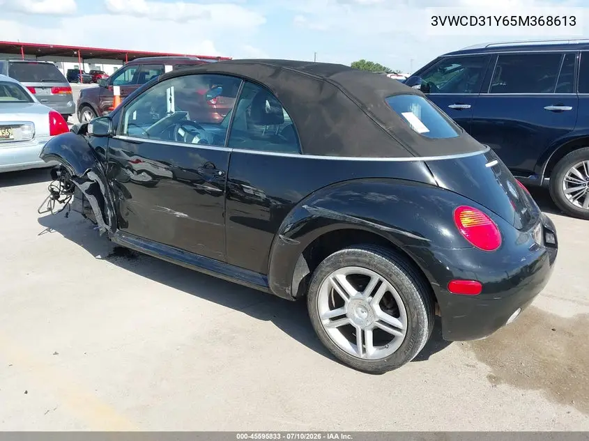 2005 Volkswagen New Beetle Gls 1.8T VIN: 3VWCD31Y65M368613 Lot: 45595833