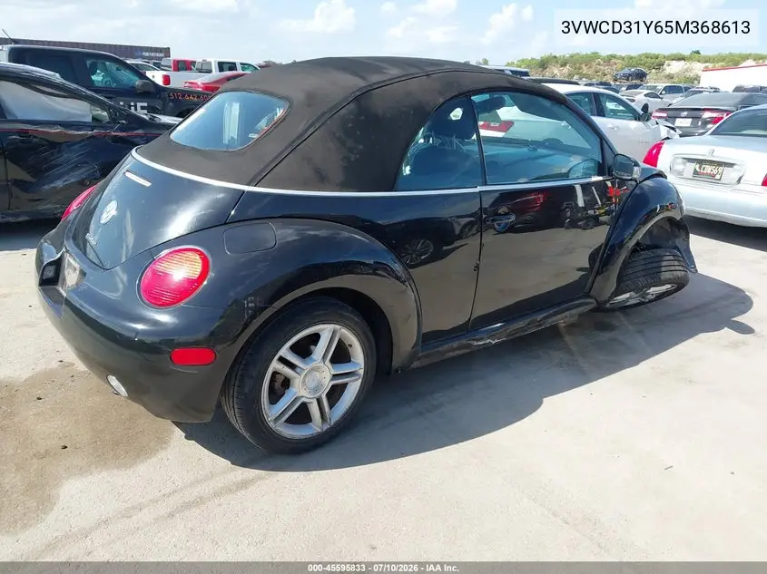 2005 Volkswagen New Beetle Gls 1.8T VIN: 3VWCD31Y65M368613 Lot: 45595833