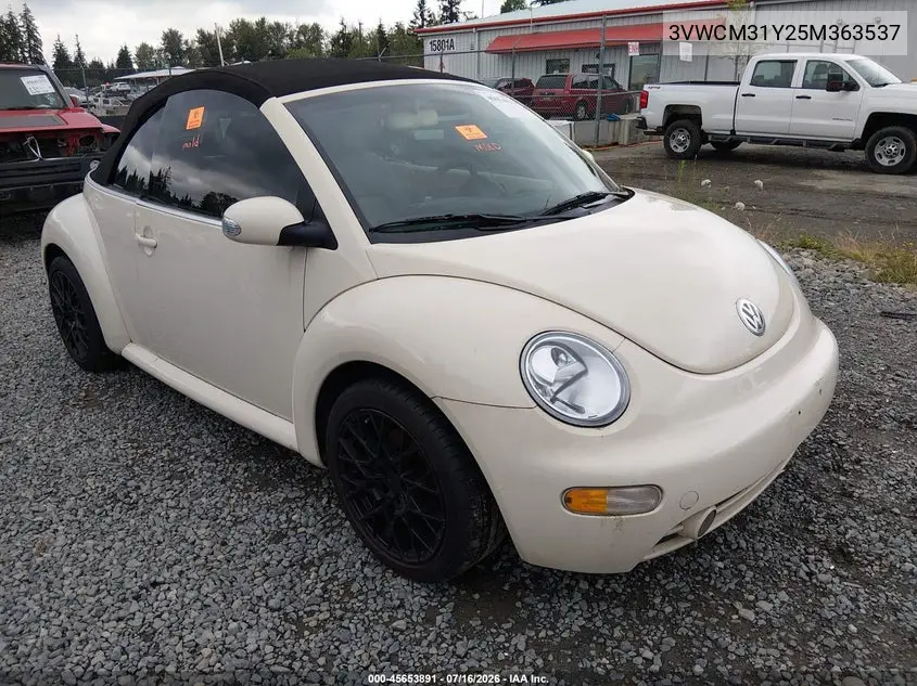 2005 Volkswagen New Beetle Gls VIN: 3VWCM31Y25M363537 Lot: 45653891
