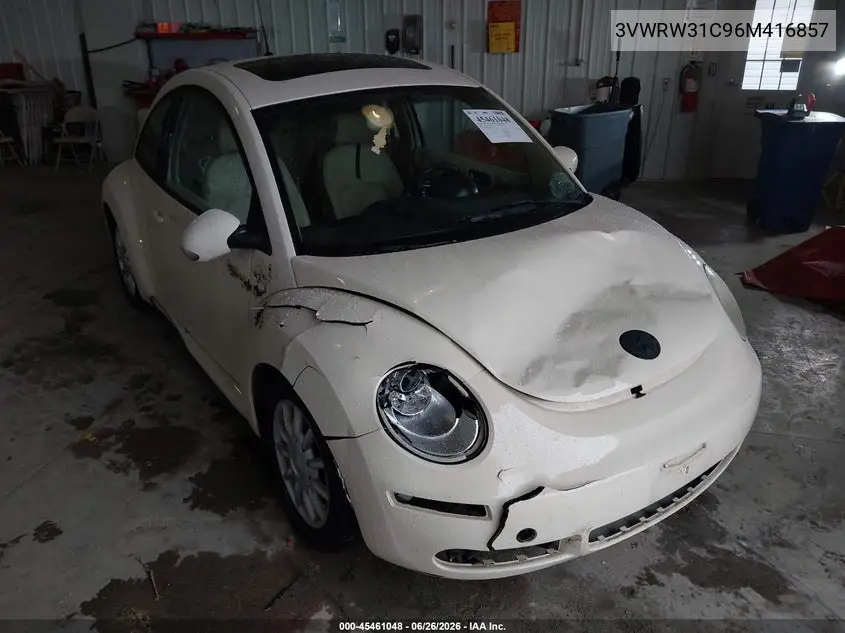 2006 Volkswagen New Beetle 2.5 VIN: 3VWRW31C96M416857 Lot: 45461048