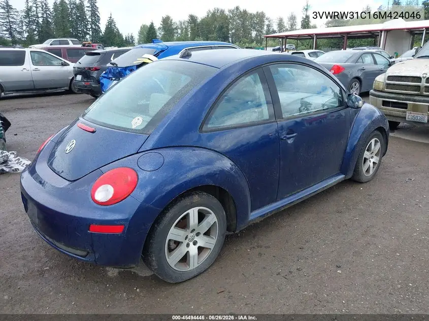2006 Volkswagen New Beetle 2.5 VIN: 3VWRW31C16M424046 Lot: 45494446