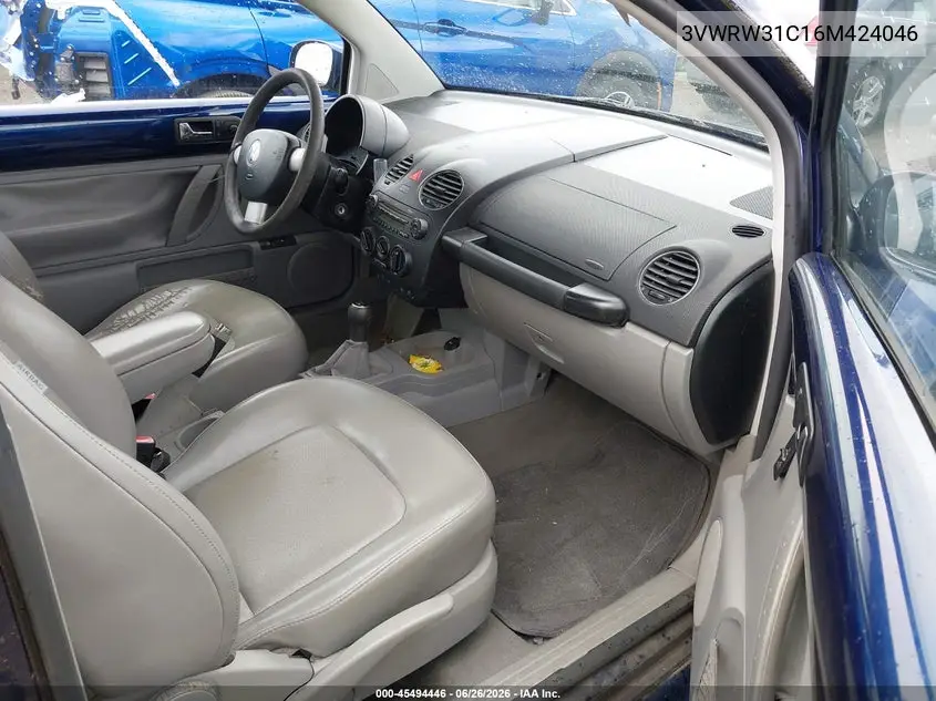 2006 Volkswagen New Beetle 2.5 VIN: 3VWRW31C16M424046 Lot: 45494446