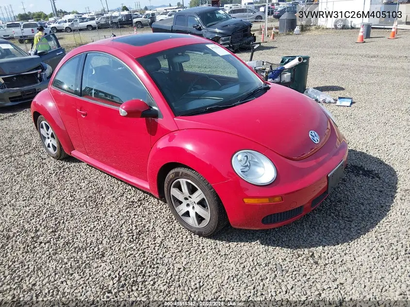 2006 Volkswagen New Beetle 2.5 VIN: 3VWRW31C26M405103 Lot: 45515342