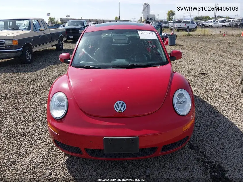 2006 Volkswagen New Beetle 2.5 VIN: 3VWRW31C26M405103 Lot: 45515342