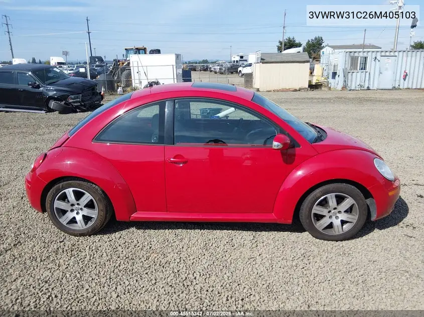 2006 Volkswagen New Beetle 2.5 VIN: 3VWRW31C26M405103 Lot: 45515342