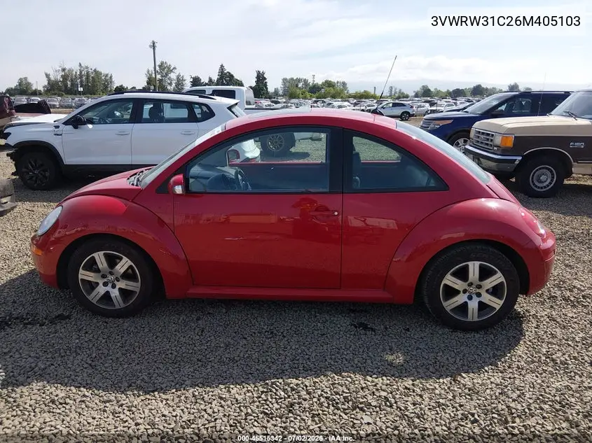 2006 Volkswagen New Beetle 2.5 VIN: 3VWRW31C26M405103 Lot: 45515342