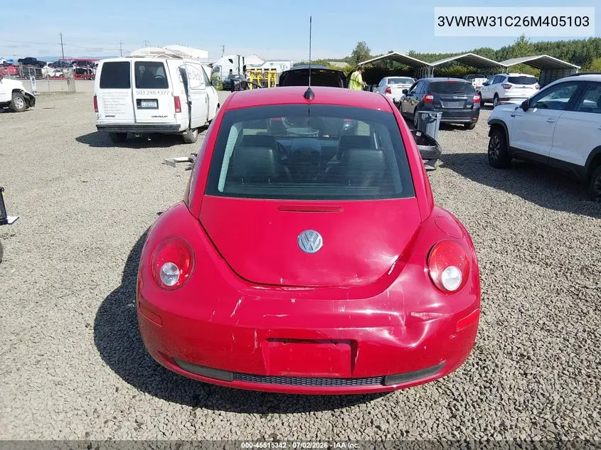 2006 Volkswagen New Beetle 2.5 VIN: 3VWRW31C26M405103 Lot: 45515342