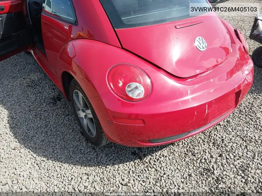 2006 Volkswagen New Beetle 2.5 VIN: 3VWRW31C26M405103 Lot: 45515342