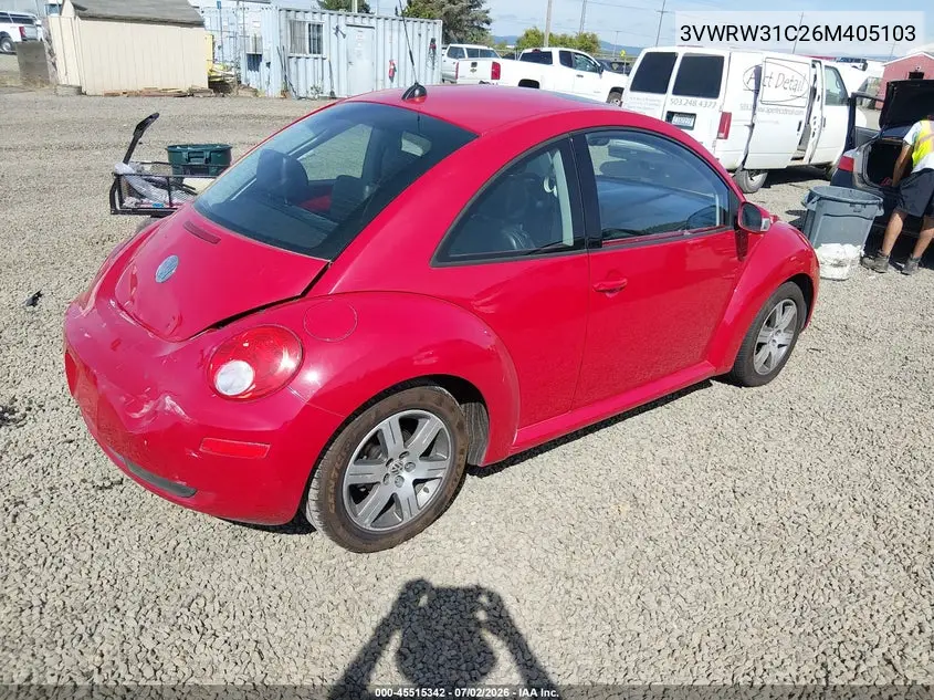 2006 Volkswagen New Beetle 2.5 VIN: 3VWRW31C26M405103 Lot: 45515342