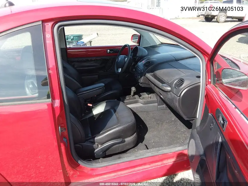2006 Volkswagen New Beetle 2.5 VIN: 3VWRW31C26M405103 Lot: 45515342