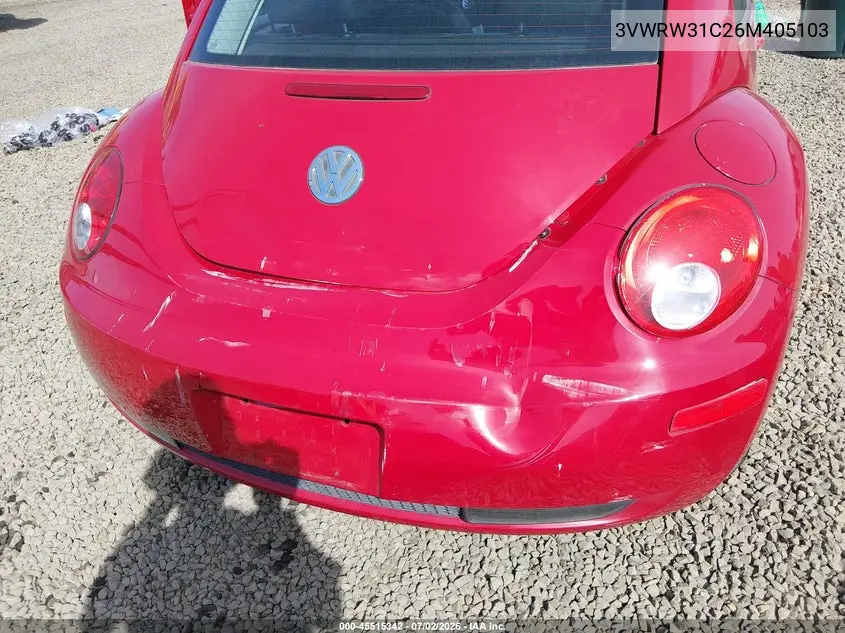 2006 Volkswagen New Beetle 2.5 VIN: 3VWRW31C26M405103 Lot: 45515342