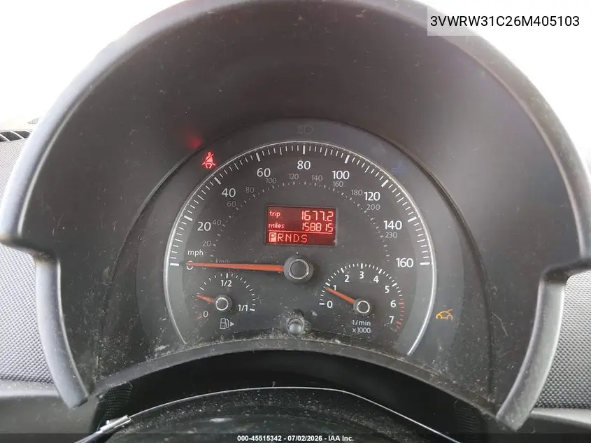 2006 Volkswagen New Beetle 2.5 VIN: 3VWRW31C26M405103 Lot: 45515342