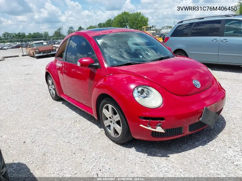 2006 Volkswagen New Beetle Tdi VIN: 3VWRR31C76M406450 Lot: 45520607