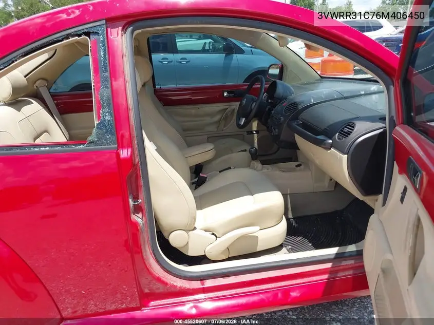 2006 Volkswagen New Beetle Tdi VIN: 3VWRR31C76M406450 Lot: 45520607