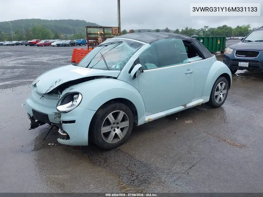 2006 Volkswagen New Beetle 2.5 VIN: 3VWRG31Y16M331133 Lot: 45541938