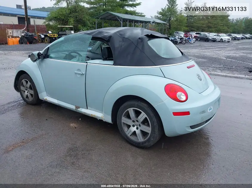2006 Volkswagen New Beetle 2.5 VIN: 3VWRG31Y16M331133 Lot: 45541938