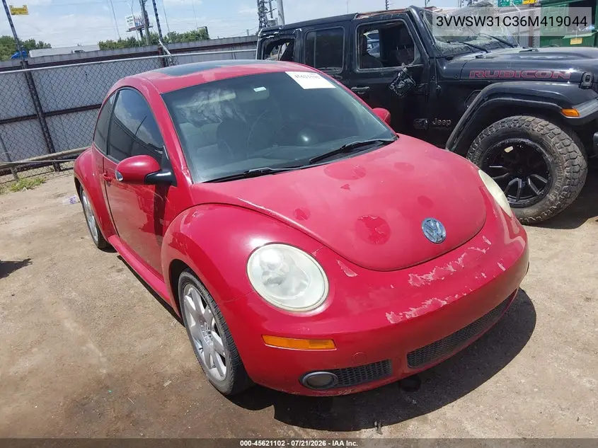 2006 Volkswagen New Beetle 2.5 VIN: 3VWSW31C36M419044 Lot: 45621102