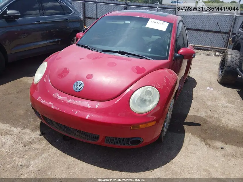 2006 Volkswagen New Beetle 2.5 VIN: 3VWSW31C36M419044 Lot: 45621102