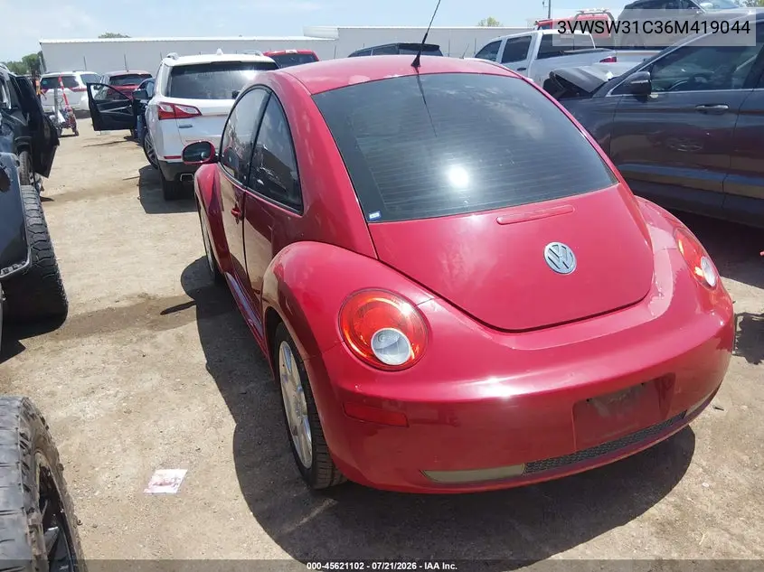 2006 Volkswagen New Beetle 2.5 VIN: 3VWSW31C36M419044 Lot: 45621102