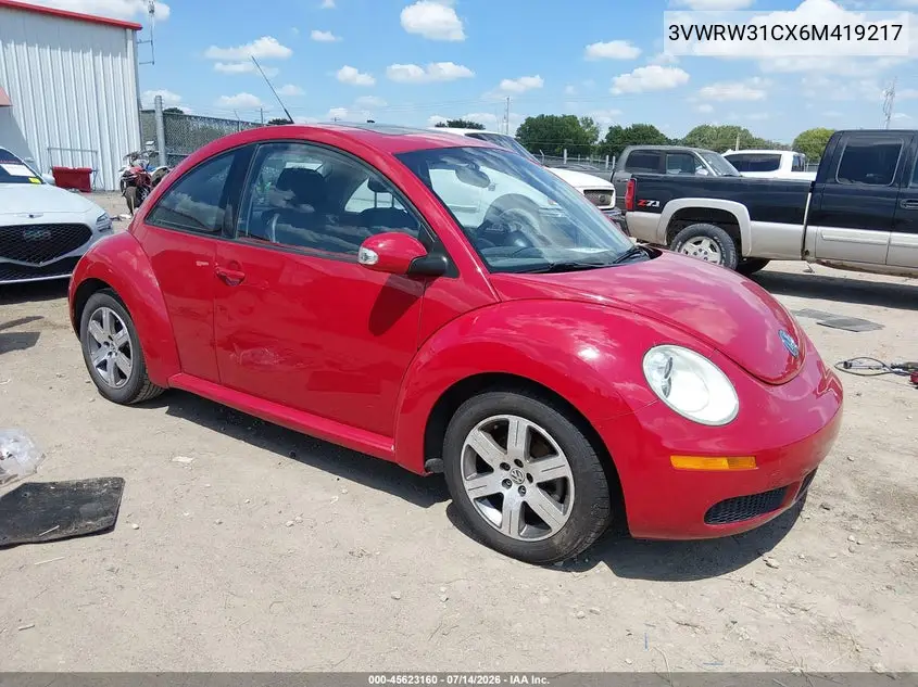 2006 Volkswagen New Beetle 2.5 VIN: 3VWRW31CX6M419217 Lot: 45623160