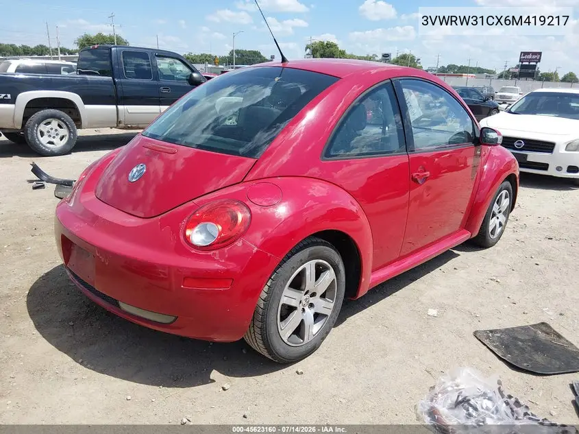 2006 Volkswagen New Beetle 2.5 VIN: 3VWRW31CX6M419217 Lot: 45623160