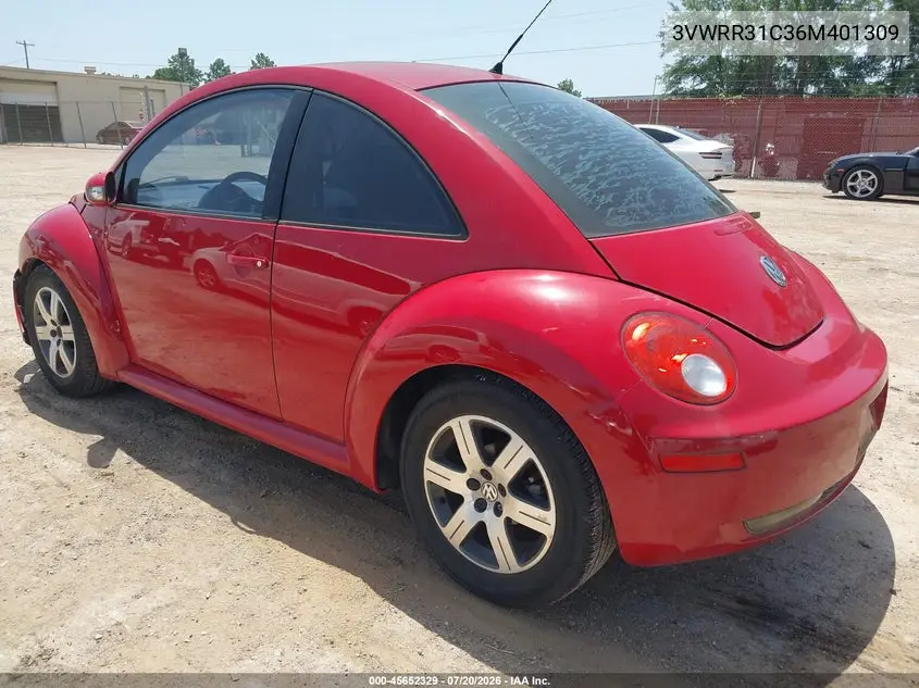 2006 Volkswagen New Beetle Tdi VIN: 3VWRR31C36M401309 Lot: 45652329