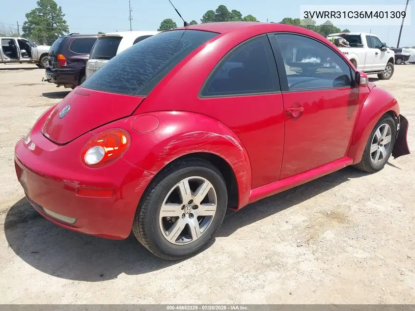 2006 Volkswagen New Beetle Tdi VIN: 3VWRR31C36M401309 Lot: 45652329