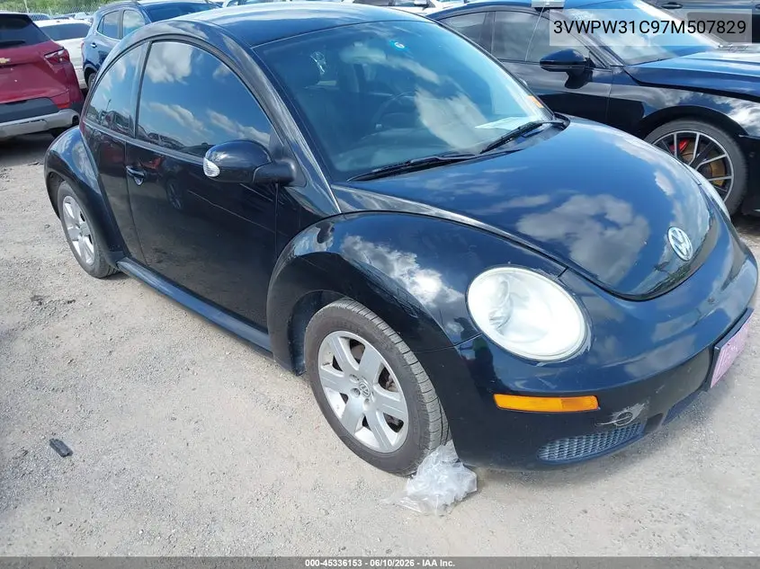 2007 Volkswagen New Beetle 2.5 VIN: 3VWPW31C97M507829 Lot: 45336153