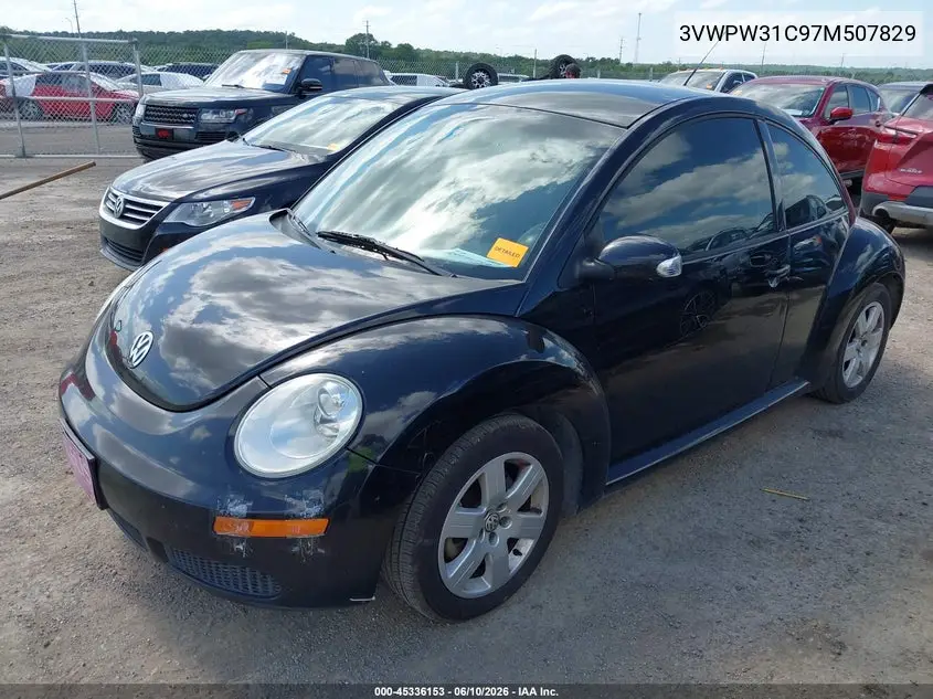 2007 Volkswagen New Beetle 2.5 VIN: 3VWPW31C97M507829 Lot: 45336153