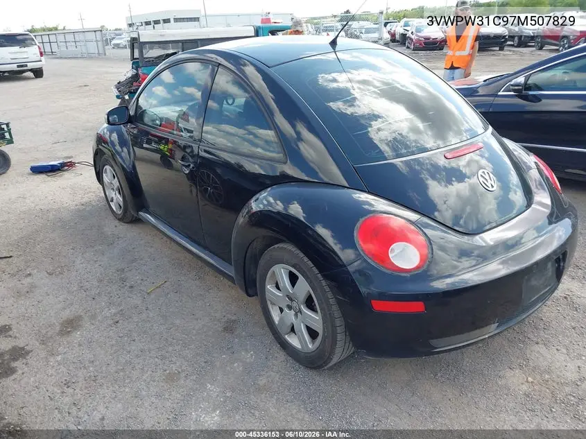 2007 Volkswagen New Beetle 2.5 VIN: 3VWPW31C97M507829 Lot: 45336153