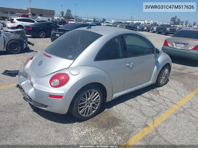 2007 Volkswagen New Beetle 2.5 VIN: 3VWRG31C47M517626 Lot: 45350567
