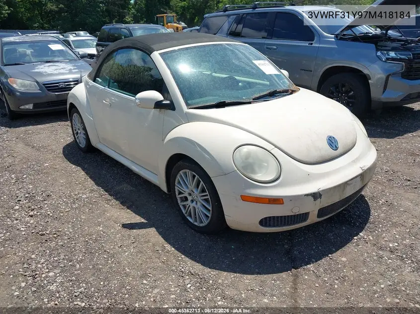 2007 Volkswagen New Beetle 2.5 (A6) VIN: 3VWRF31Y97M418184 Lot: 45362713