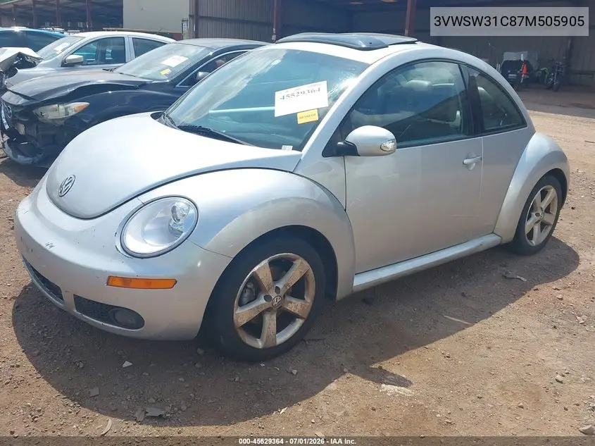 2007 Volkswagen New Beetle Coupe 2.5 (A6) VIN: 3VWSW31C87M505905 Lot: 45529364