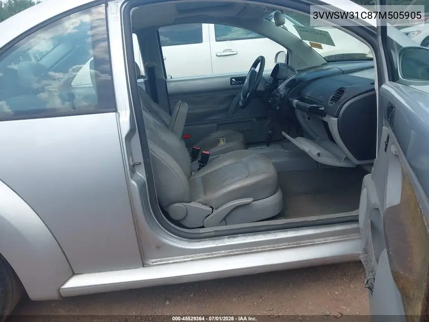 2007 Volkswagen New Beetle Coupe 2.5 (A6) VIN: 3VWSW31C87M505905 Lot: 45529364
