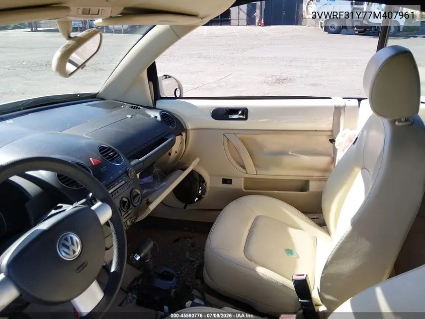 2007 Volkswagen New Beetle 2.5 (A6) VIN: 3VWRF31Y77M407961 Lot: 45593776